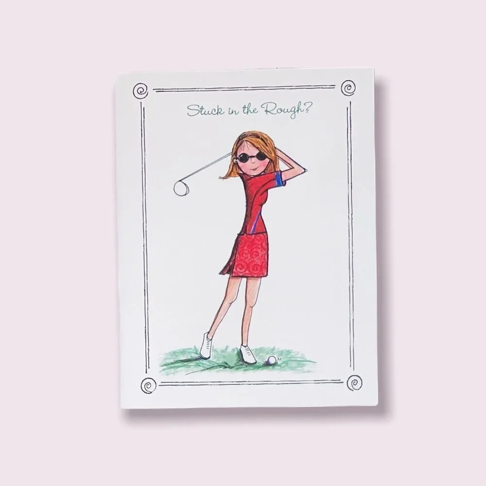 SET(4) of Lula Bell Designs-Golf Collection Note Cards including Birthday Card